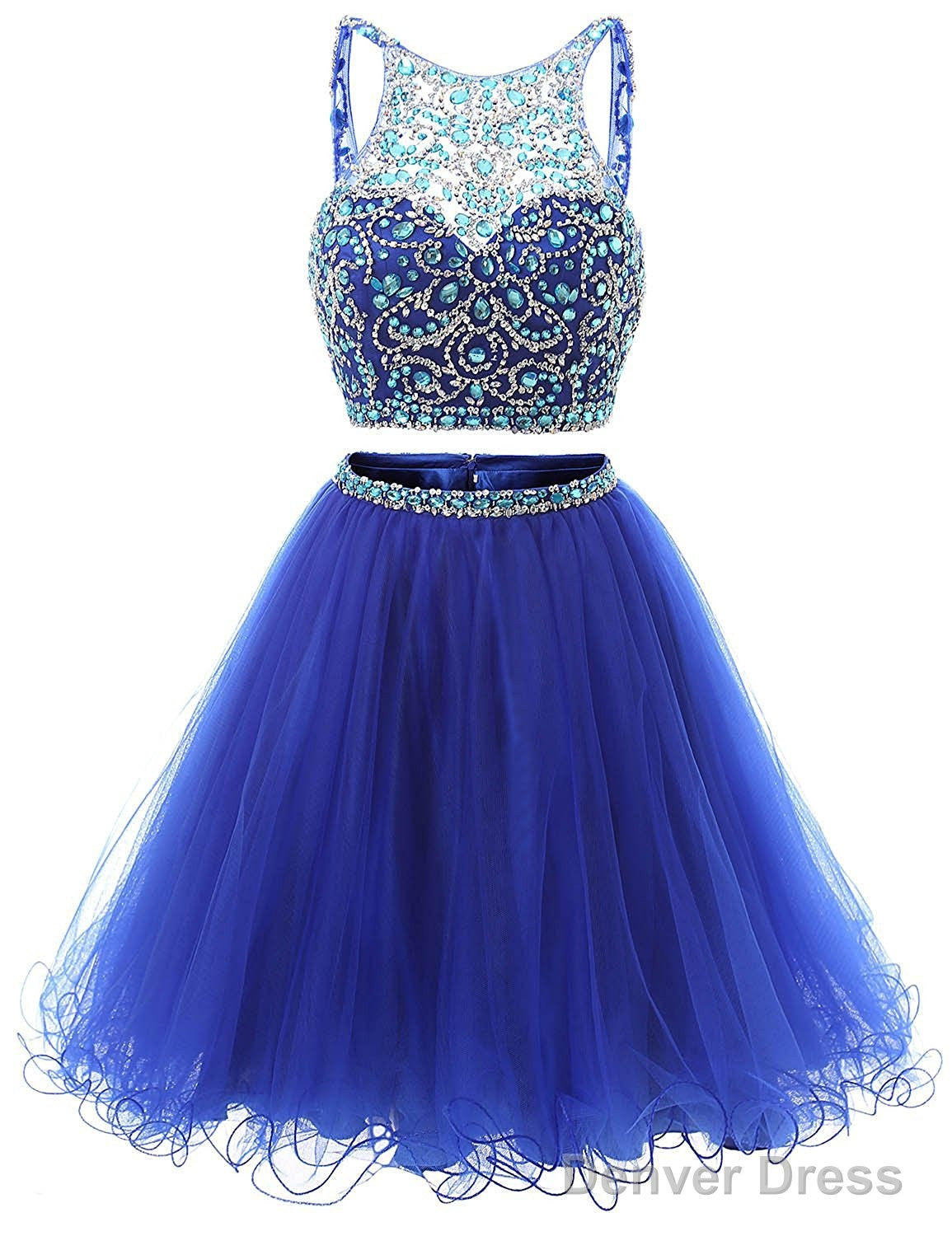 Short Tulle Beading Homecoming Dresses Main image