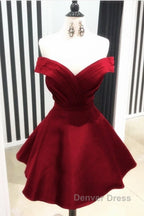 Short V Neck Off The Shoulder Homecoming Dresses