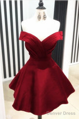 Short V Neck Off The Shoulder Homecoming Dresses