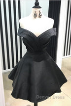Short V Neck Off The Shoulder Homecoming Dresses