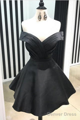 Short V Neck Off The Shoulder Homecoming Dresses
