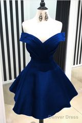 Short V Neck Off The Shoulder Homecoming Dresses