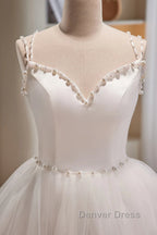 Short V Neck White Prom Dress, Short V Neck White Prom Homecoming Dresses