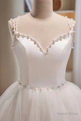 Short V Neck White Prom Dresses, Short V Neck White Formal Homecoming Dresses