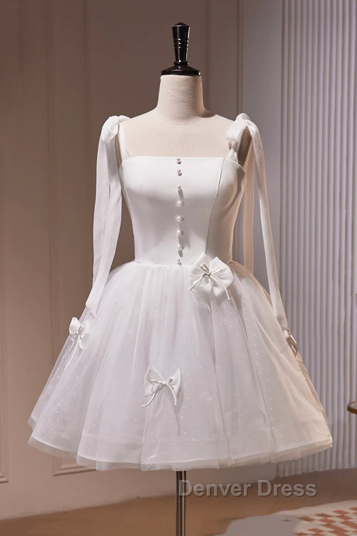 Short White Prom Dress, Short White Prom Homecoming Dresses