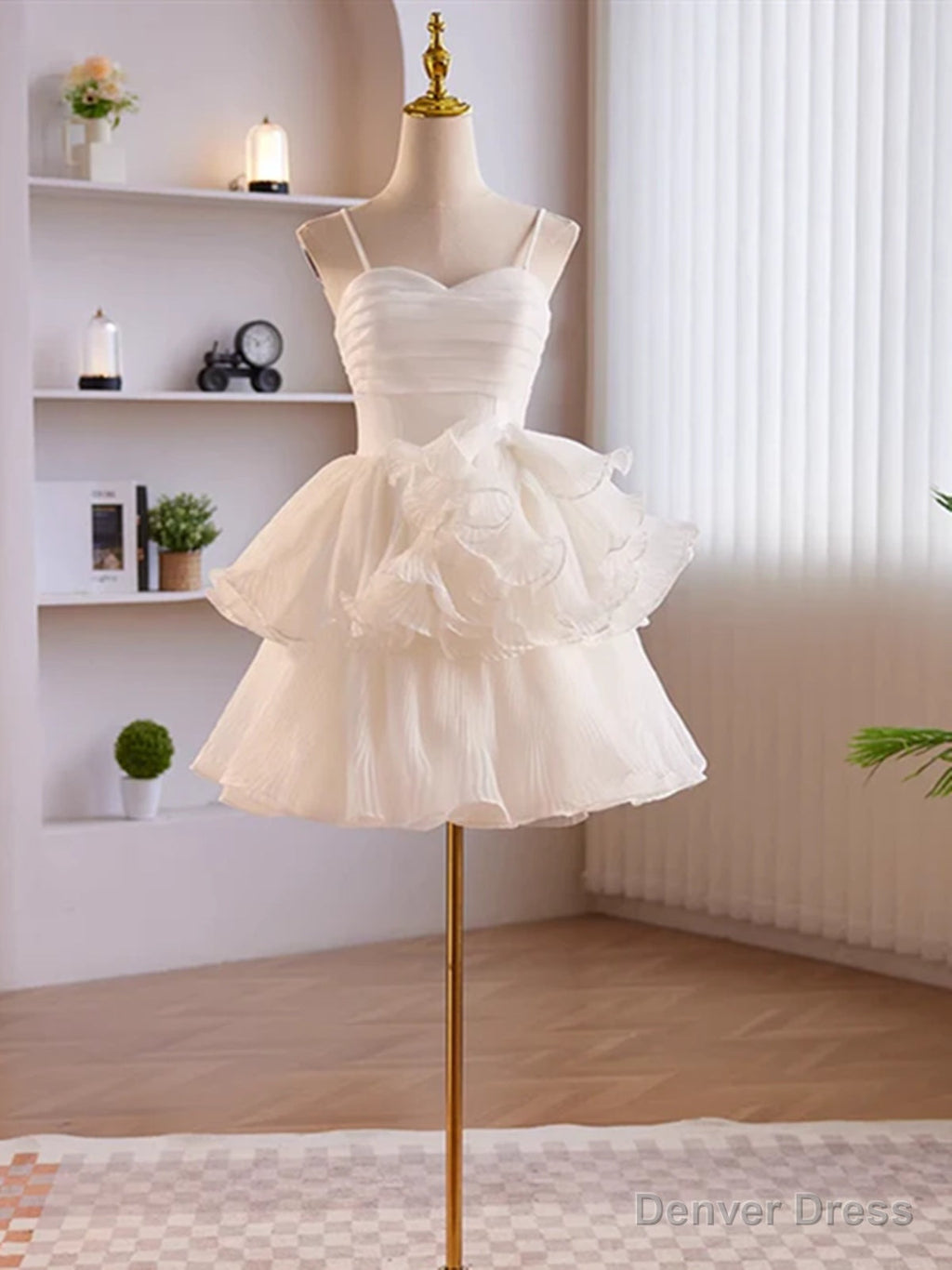 Short White Tulle Prom Dress, Short White Tulle Prom Homecoming Dresses