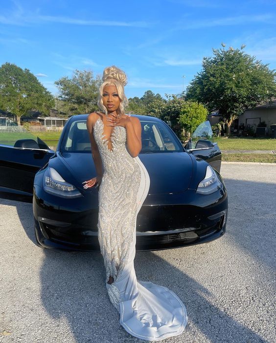 Silver Mermaid Women Prom Gown Secondary image