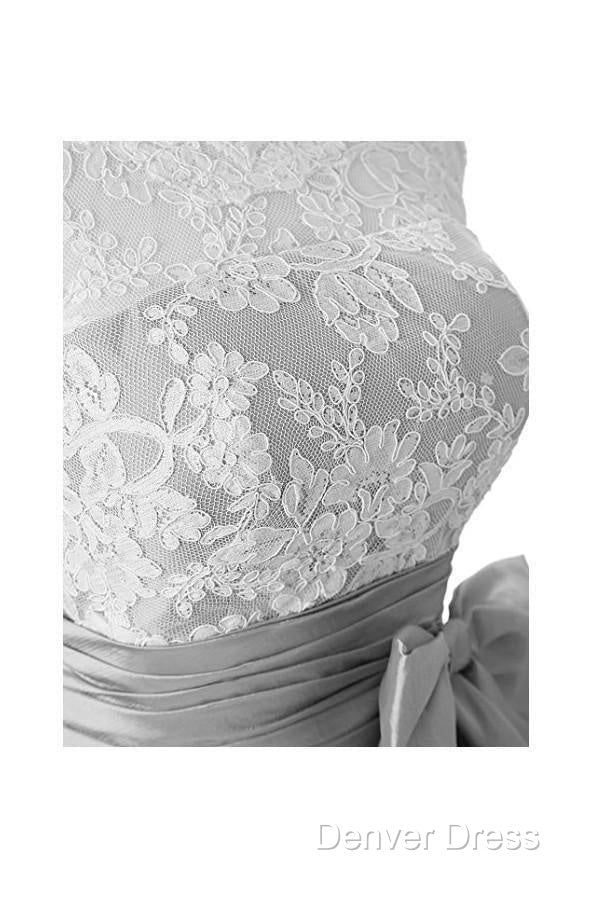Silver Taffeta Short Homecoming Dress Prom Dresses