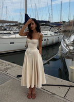 Simple A Line Spaghetti Straps Satin Evening Party Dresses Prom Dresses