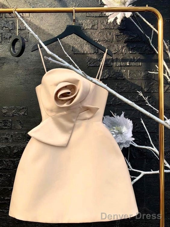 Simple A Line Straps Champagne Homecoming Dresses 16Th Birthday Outfits Main image
