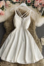 Simple A Line V Neck Short Dress Homecoming Dresses