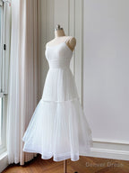 Simple Aline Tulle Green Short Prom Dress, Tulle Green Homecoming Dresses