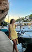 Simple And Elegant Yellow Halter Neck Open Back Slim Fit 19Th Birthday Homecoming Dresses