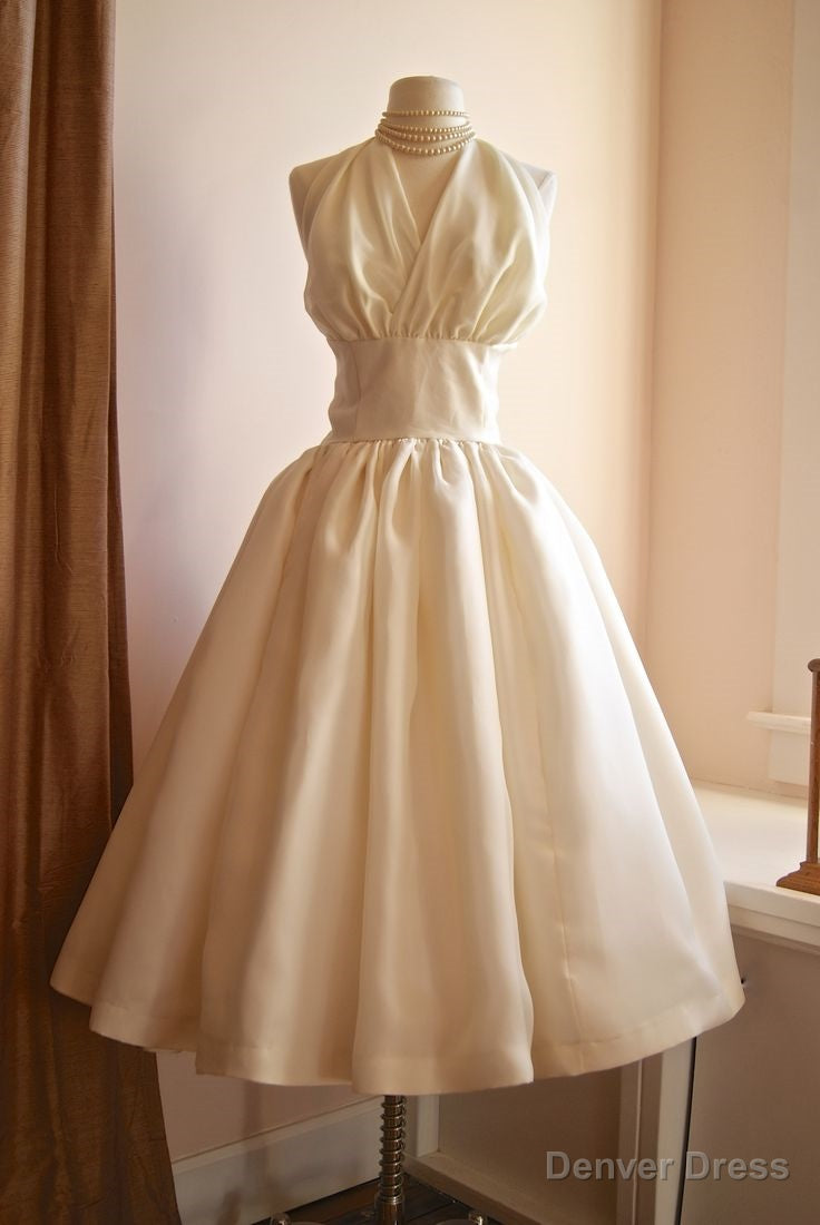 Simple Ball Gown V Neckline Satin Evening Party Dress Prom Gown Main image