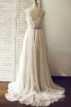 Simple Beach Wedding Dress Chiffon Fabric, Dress For Wedding, Bridal Gowns ,Bride Dress, Dresses For Brides