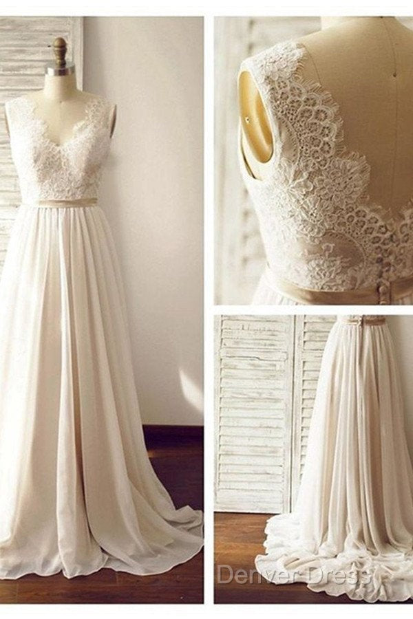 Simple Beach Wedding Dress Chiffon Fabric, Dress For Wedding, Bridal Gowns ,Bride Dress, Dresses For Brides