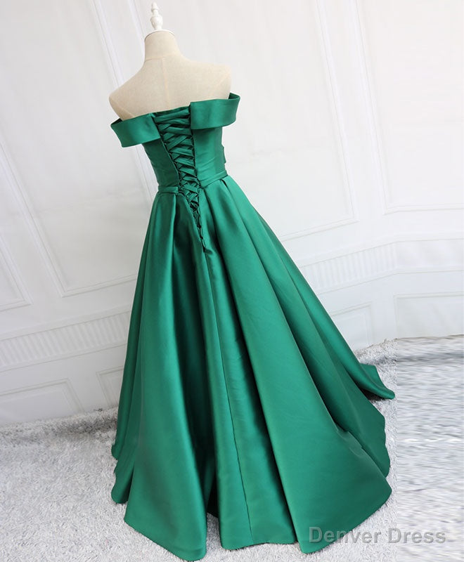 Simple Blue Satin Long Prom Dress, Blue Prom Bridesmaid Dresses Secondary image