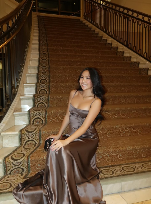 Simple Brown Spaghetti Straps A Line Prom Dress