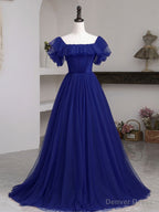 Simple Burgundy A Line Long Prom Dress, Burgundy Bridesmaid Dresses