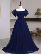 Simple Burgundy A Line Long Prom Dress, Burgundy Bridesmaid Dresses