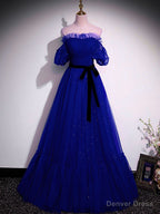 Simple Burgundy Tulle Long Prom Dress, A Line Burgundy Prom Dresses
