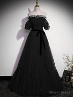 Simple Burgundy Tulle Long Prom Dress, A Line Burgundy Prom Dresses