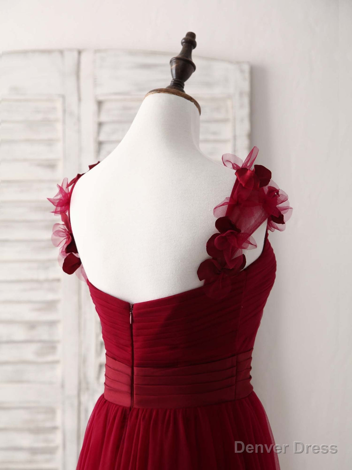 Simple Burgundy Tulle Long Prom Dress Burgundy Bridesmaid Dresses