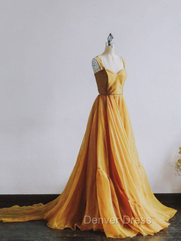 Simple Chiffon Sweetheart Long Prom Dresses, Chiffon Evening Dresses Secondary image