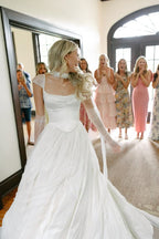 Simple Classic White A Line Strap Satin Tulle Long Prom Dress Wedding Dresses
