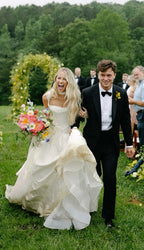 Simple Classic White A Line Strap Satin Tulle Long Prom Dress Wedding Dresses
