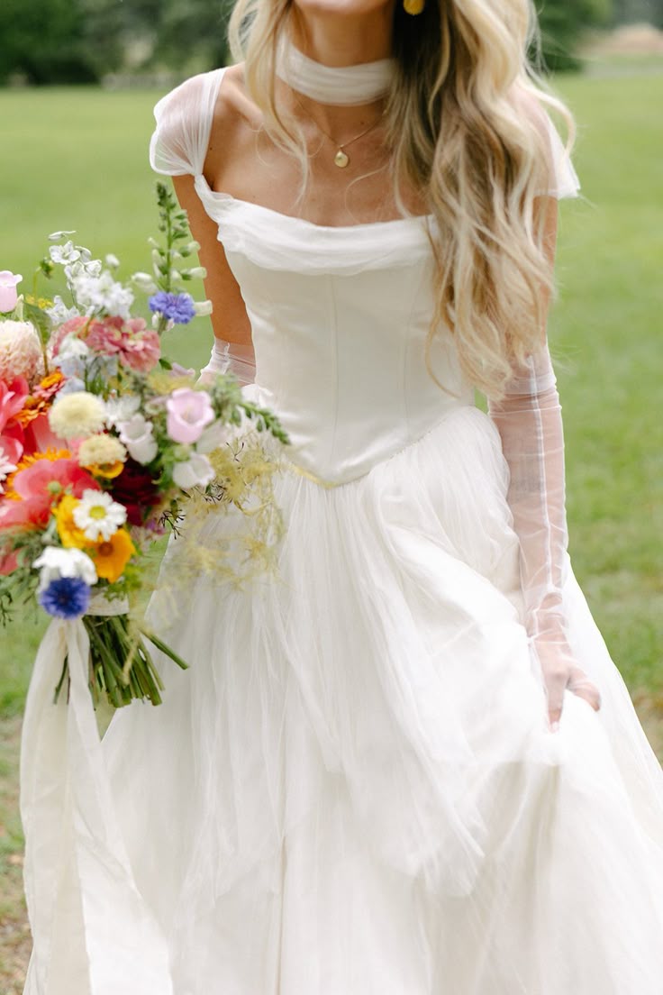 Simple Classic White A Line Strap Satin Tulle Long Prom Dress Wedding Dresses