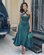 Simple Green Prom Dress Wedding Guest Dresses