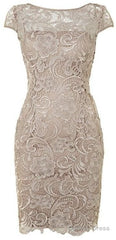 Simple Knee Length Lace Mother Of The Bride Dress  Formal Prom Dress