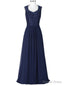 Simple Lace Chiffon Mother of the Bride Dresses Sleeveless Prom Gowns