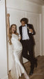 Simple Mermaid Ivory Long Prom Dress