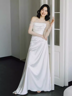 Simple Mermaid Sleeveless Long Prom Dresses