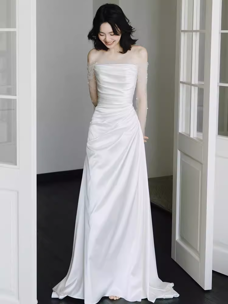 Simple Mermaid Sleeveless Long Prom Dresses