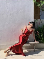 Simple Mermaid Straps Burgundy Prom Dresses 21th Birthday Outfits