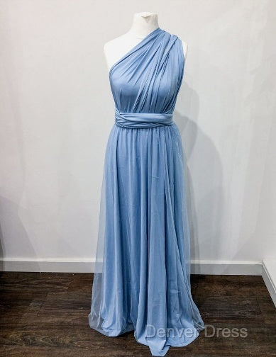 Simple Multiway Infinity Dusty Blue Bridesmaid Dresses For Weddings Secondary image