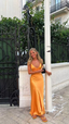 Simple Satin Long Prom Dress