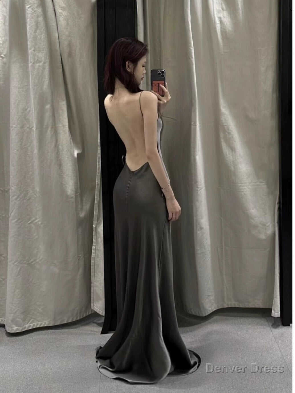 Simple Prom Dresses Outfits, Summer V Neck Backless Sleeveless Prom Dresses Long Secondary image