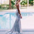 Simple Prom Dress,Sequin Prom Dress Pretty Prom Dresses
