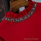 Simple Red Hoco Dress Short Homecoming Dresses
