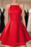 Simple Red Short Prom Dress, Short Red Homecoming Dress, Red Short Mini Prom Dresses