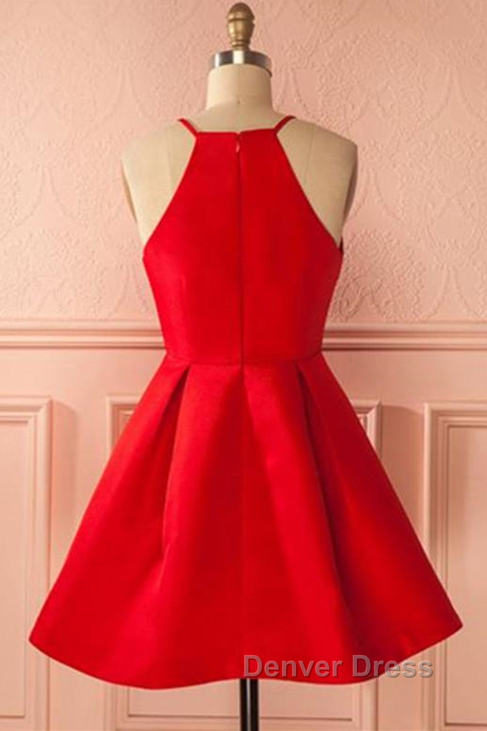 Simple Red Short Prom Homecoming Dress, Short Red Mini Prom Graduation Prom Dresses Secondary image