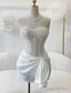 Simple Sheath Strapless White Homecoming Dresses 16Th Birthday Outfits