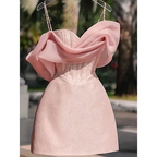 Simple Sheath Straps Pink Homecoming Dresses 16Th Birthday Outfits