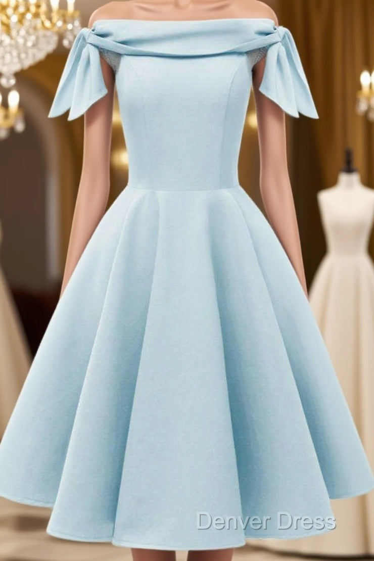 Simple Short Homecoming Dress Blue Graduation Dresses Main image