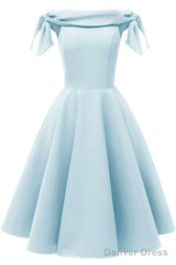 Simple Short Homecoming Dresses Blue Graduation Dresses
