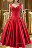 Simple Short Red Prom Dress, Short Red Homecoming Dress, Prom Dresses